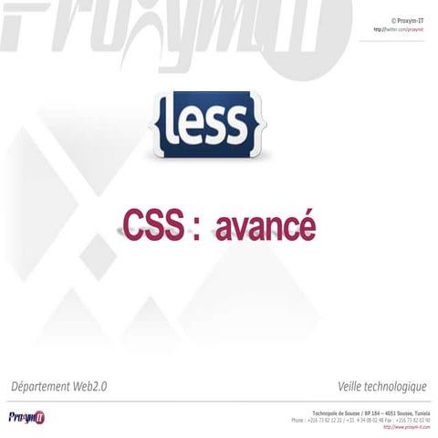LESS, Le CSS avancé
