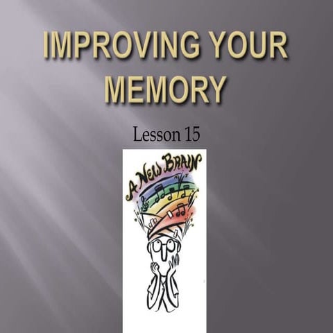 Less. 15 Improving Your Memory