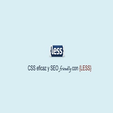 LESS y SEO (TechFest)