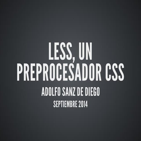 LESS un preprocesador CSS