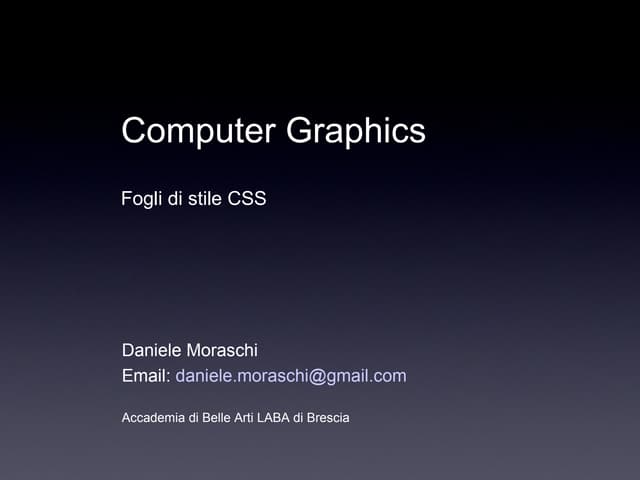 Fogli di stile CSS