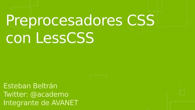Preprocesadores CSS con LessCSS