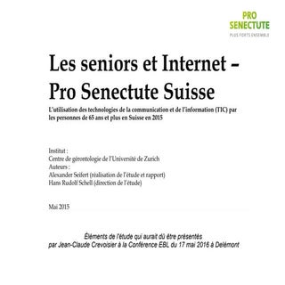 Les seniors et l'internet