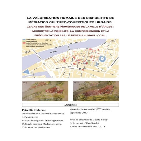 Les Sentiers Numériques de la ville d'Arles Annexes - Mémoire Master Priscillia Galarme