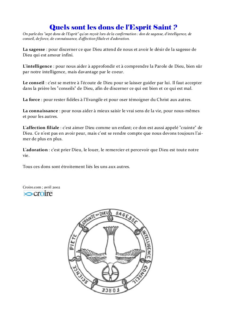 Les sept dons de l'Esprit