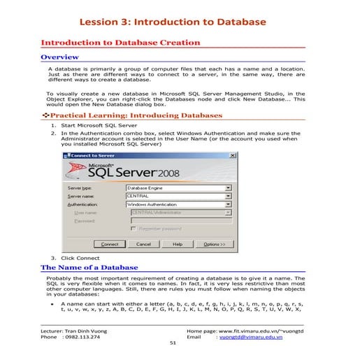 Lession 3 introduction to database | PDF