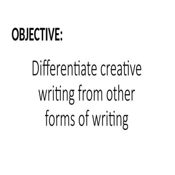 lesson-1 creative writing forms of writing
