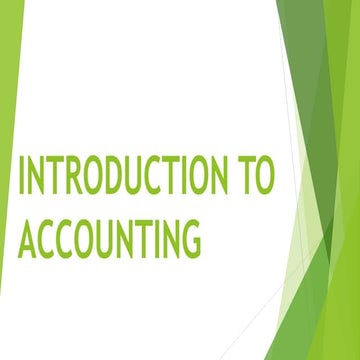 Introduction to accounting Fundamentals of Accountancy Business and Management 1