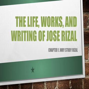 Why to study the Life and works of Rizal | PPTX