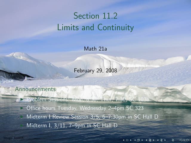 Lesson 11: Limits and Continuity