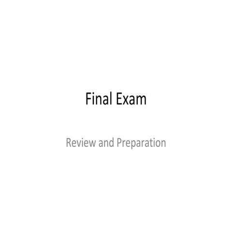 Lesson 17 - Exam review