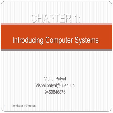 Lesson 1 introduction to computers | PPT