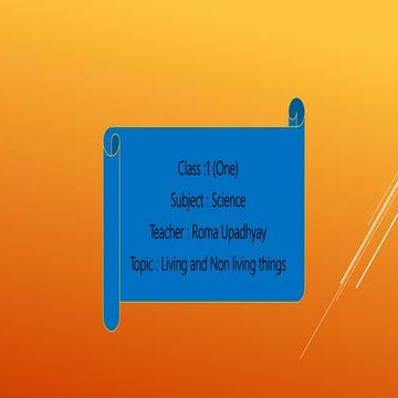   1  living and non living things for class 1