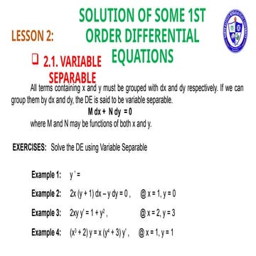 Comprehensive Guide to Solving 2nd Order Differential Equations | PPTX