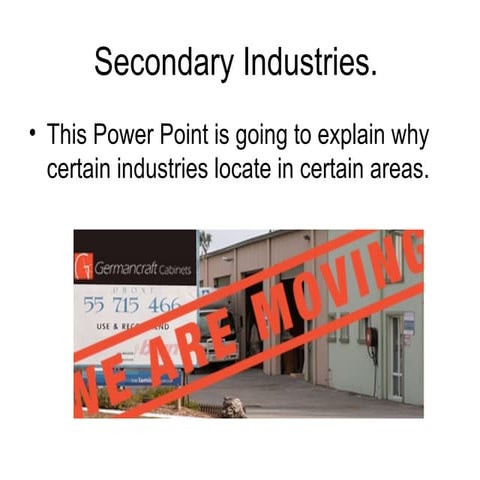 Lesson 2 Factory Location