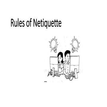 Rules of Netiquette Empowerment Technologies Lesson