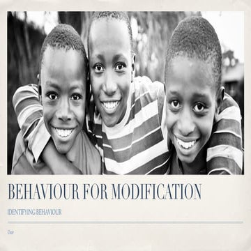 Behaviour modification