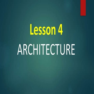 LESSON 4 CPAR ARCHITECTURES FOR GRADE 12