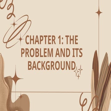 The Problem and Its Background  Research