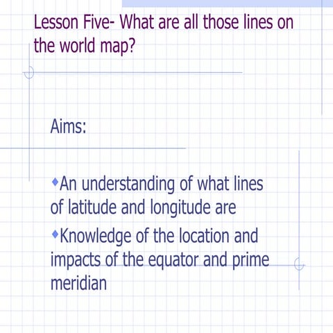 Lesson 5  What Are All Those Lines