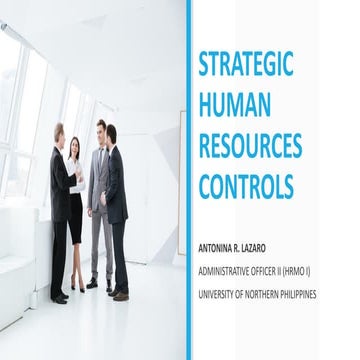 Lesson 6: The Internal Assessment (HRM Control)