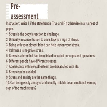 Identifying cause and effect of stress in one's life