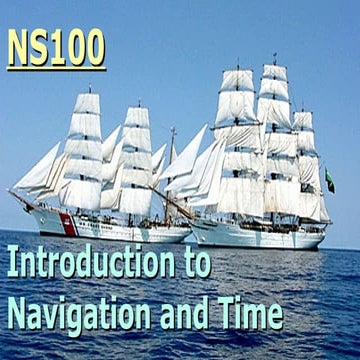 Lesson 8 - Navigation and time