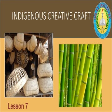 Lesson-9 Indigenous And Creative Crafts bamboo