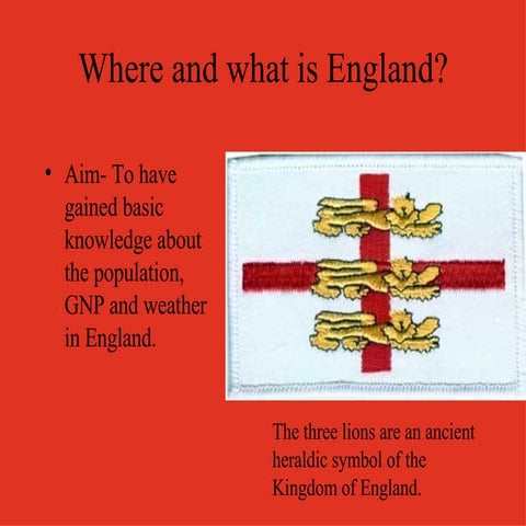 Lesson One   Where And What Is England