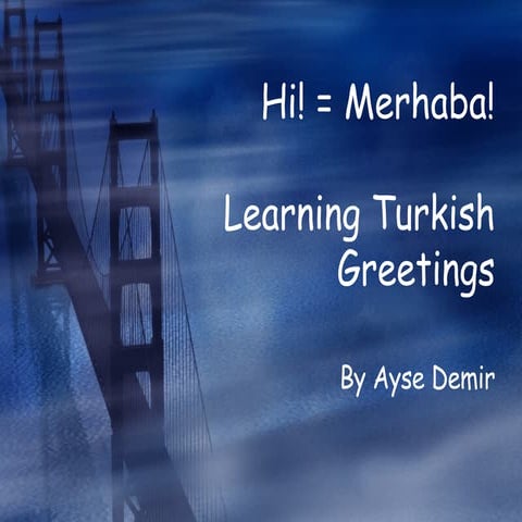 Greetings in Turkish | PPT