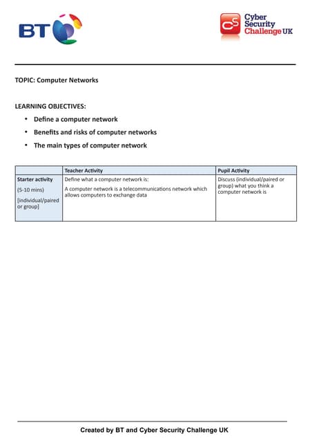 Lesson Plan Computer Networks Pdf Lesson Plan Computer Networks Pdf