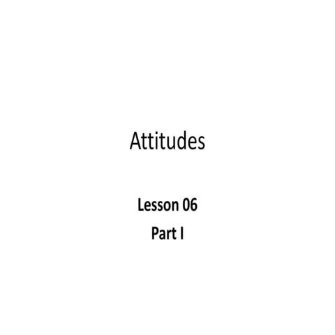 Attitudes 