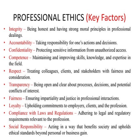 Professional Ethics Slides having Introduction | PDF