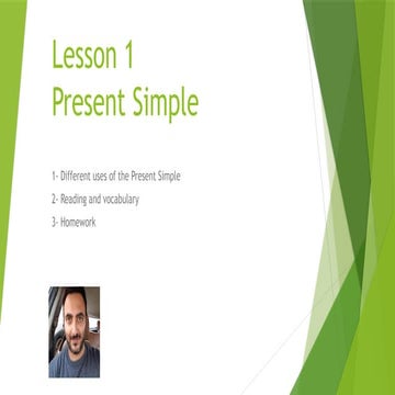 Comprehensive English Lesson on Present Simple Tense and Vocabulary | PPTX
