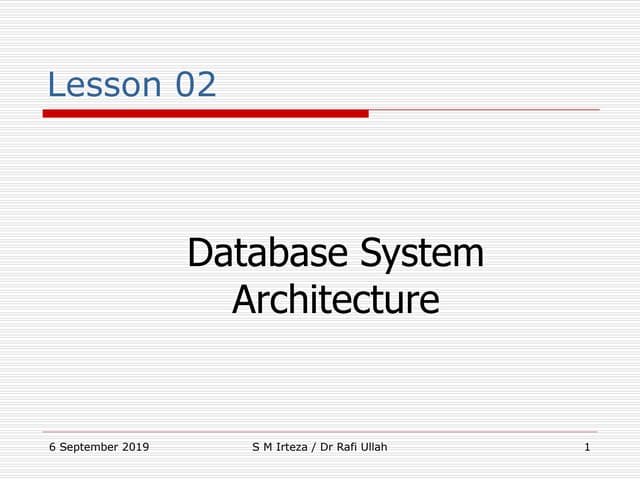 Lesson02 database system architecture