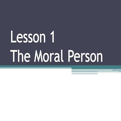 The Moral Person