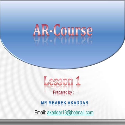 Arabic Alphabet : Lesson One