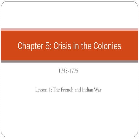 Lesson 1 The French and Indian War notes handout | DOC