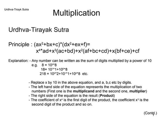 Lesson 1.2 multiplication