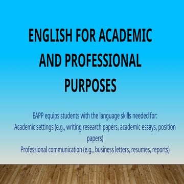 NATURE OF ACADEMIC WRIIING- EAPP- LESSON 1