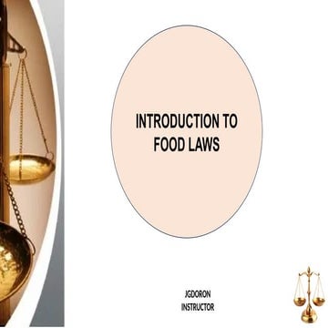 Comprehensive Overview of Food Laws and Legal Compliance in the U.S. | PPTX