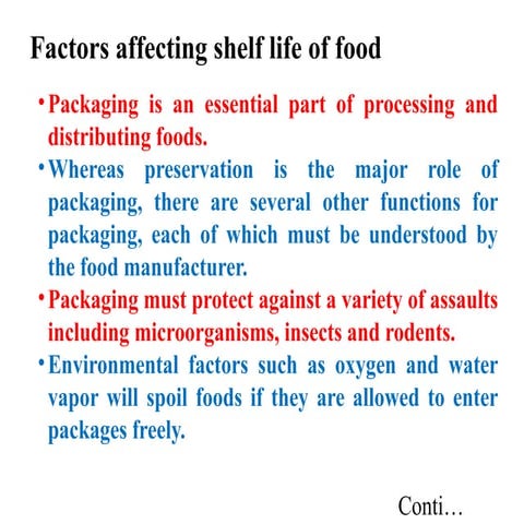 Comprehensive Overview of Factors Affecting Food Shelf Life and ...
