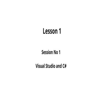 Presentation on Visual Studio | PPTX