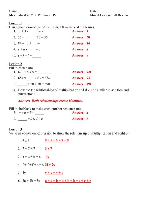 Lesson 1 8 quiz review