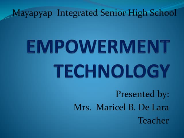 Lesson 1 Empowerment Technology