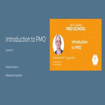 Oleksandr Osypenko: Introduction to PMO (UA)