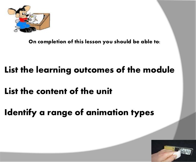 Lesson 1 introduction to animation