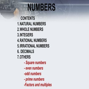 Types of numbers | PPTX