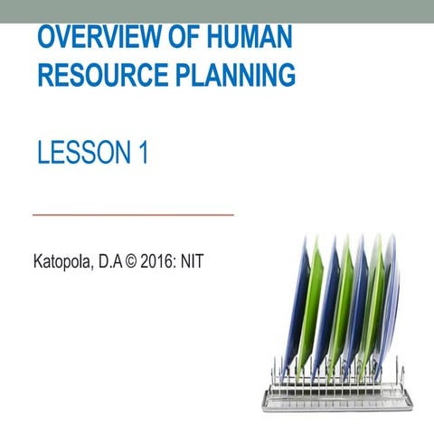 Lesson 1 overview of hr planning