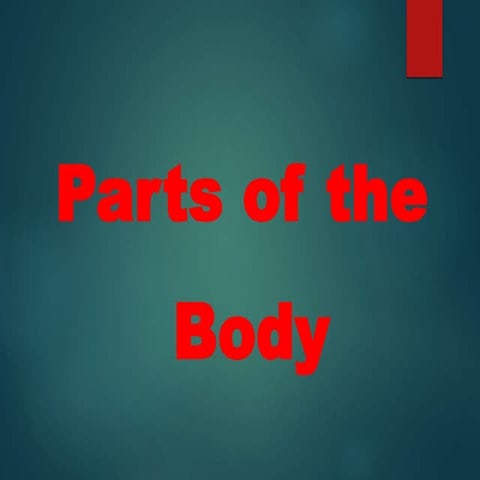 GRADE 1 MAPEH - PARTS OF THE BODY